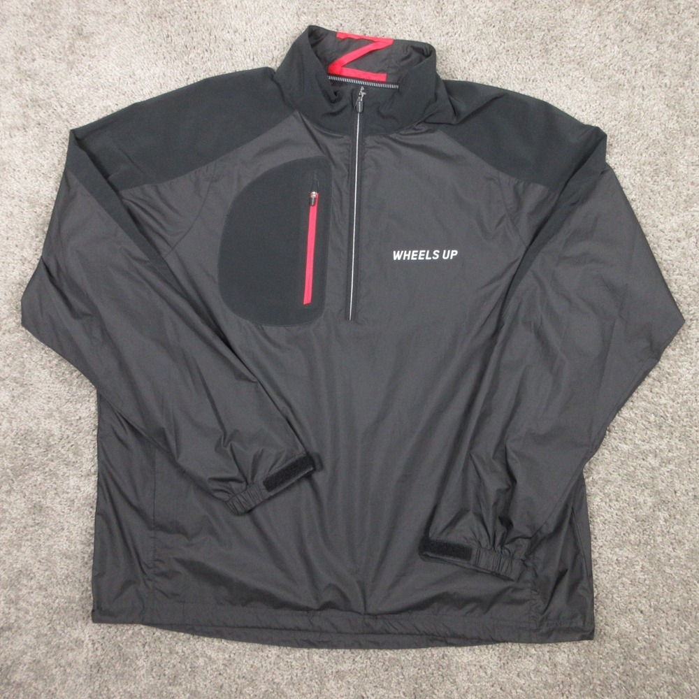 Zero Restrction Jacket Mens XL Black Windbreaker 1/2 Zip Pullover Tour Series‎